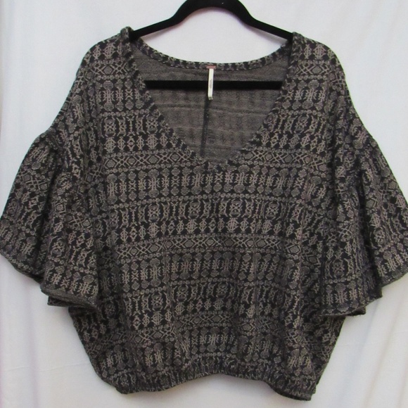 Free People Tops - Free People Brown & Black Top Size M   B13